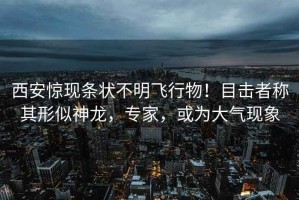 西安驚現(xiàn)條狀不明飛行物！目擊者稱其形似神龍，專家，或為大氣現(xiàn)象