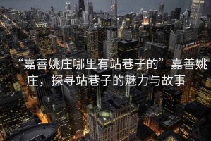 “嘉善姚莊哪里有站巷子的”嘉善姚莊，探尋站巷子的魅力與故事