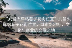 “武昌火車站巷子花街位置”武昌火車站巷子花街位置，城市新地標，文化與商業的交融之地