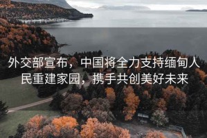 外交部宣布，中國將全力支持緬甸人民重建家園，攜手共創美好未來