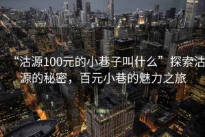 “沽源100元的小巷子叫什么”探索沽源的秘密，百元小巷的魅力之旅