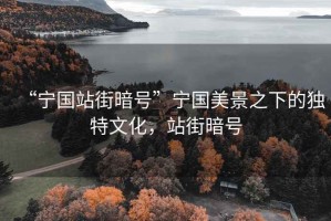 “寧國站街暗號”寧國美景之下的獨特文化，站街暗號