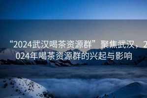 “2024武漢喝茶資源群”聚焦武漢，2024年喝茶資源群的興起與影響