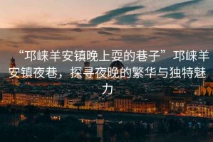 “邛崍羊安鎮晚上耍的巷子”邛崍羊安鎮夜巷，探尋夜晚的繁華與獨特魅力