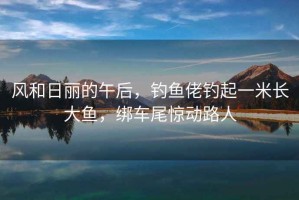 風和日麗的午后，釣魚佬釣起一米長大魚，綁車尾驚動路人