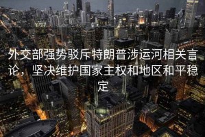外交部強勢駁斥特朗普涉運河相關言論，堅決維護國家主權和地區和平穩定