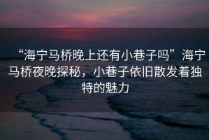 “海寧馬橋晚上還有小巷子嗎”海寧馬橋夜晚探秘，小巷子依舊散發著獨特的魅力