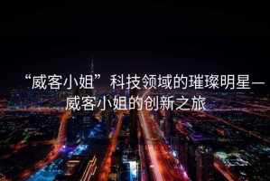 “威客小姐”科技領域的璀璨明星—威客小姐的創新之旅