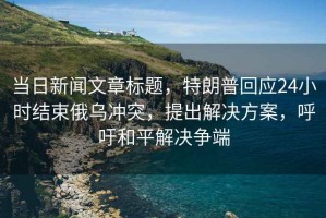當(dāng)日新聞文章標(biāo)題，特朗普回應(yīng)24小時(shí)結(jié)束俄烏沖突，提出解決方案，呼吁和平解決爭(zhēng)端