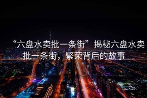 “六盤水賣批一條街”揭秘六盤水賣批一條街，繁榮背后的故事