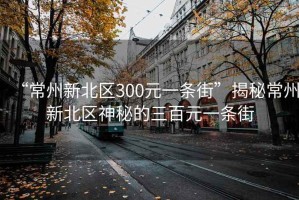 “常州新北區300元一條街”揭秘常州新北區神秘的三百元一條街