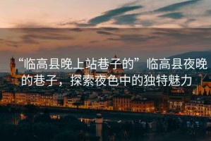 “臨高縣晚上站巷子的”臨高縣夜晚的巷子，探索夜色中的獨(dú)特魅力
