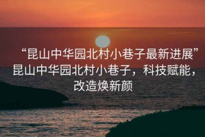 “昆山中華園北村小巷子最新進(jìn)展”昆山中華園北村小巷子，科技賦能，改造煥新顏