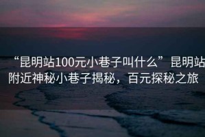 “昆明站100元小巷子叫什么”昆明站附近神秘小巷子揭秘，百元探秘之旅