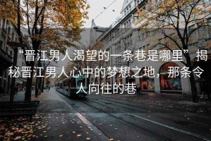“晉江男人渴望的一條巷是哪里”揭秘晉江男人心中的夢想之地，那條令人向往的巷