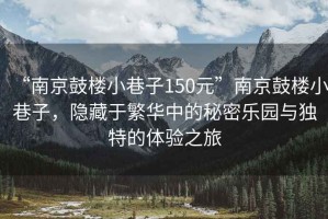 “南京鼓樓小巷子150元”南京鼓樓小巷子，隱藏于繁華中的秘密樂園與獨特的體驗之旅