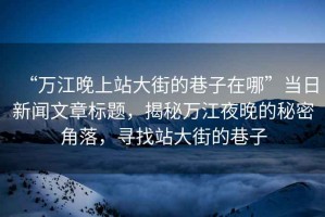 “萬江晚上站大街的巷子在哪”當(dāng)日新聞文章標(biāo)題，揭秘萬江夜晚的秘密角落，尋找站大街的巷子