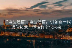 “博岳通信”博岳通信，引領新一代通信技術，塑造數字化未來