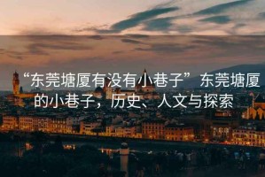 “東莞塘廈有沒有小巷子”東莞塘廈的小巷子，歷史、人文與探索