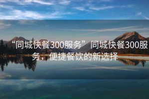 “同城快餐300服務”同城快餐300服務，便捷餐飲的新選擇