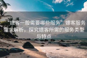 “嫖客一般需要哪些服務(wù)”嫖客服務(wù)需求解析，探究嫖客所需的服務(wù)類型與特點(diǎn)