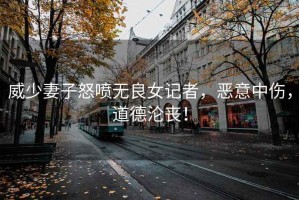 威少妻子怒噴無良女記者，惡意中傷，道德淪喪！