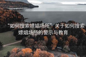 “如何搜索嫖娼場所”關于如何搜索嫖娼場所的警示與教育