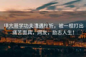 甲亢哥學功夫遭遇挫折，被一棍打出痛苦面具，網友，勵志人生！