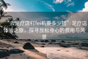 “去足療店打fei機要多少錢”足療店體驗之旅，探尋放松身心的費用與風景