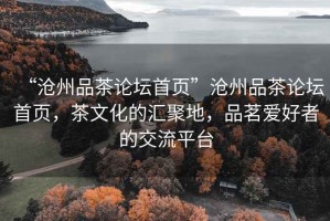 “滄州品茶論壇首頁”滄州品茶論壇首頁，茶文化的匯聚地，品茗愛好者的交流平臺