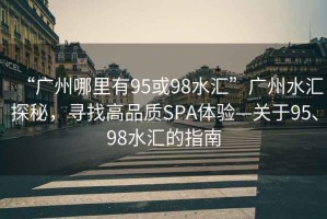 “廣州哪里有95或98水匯”廣州水匯探秘，尋找高品質(zhì)SPA體驗—關(guān)于95、98水匯的指南