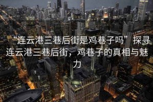“連云港三巷后街是雞巷子嗎”探尋連云港三巷后街，雞巷子的真相與魅力
