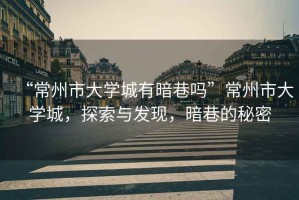 “常州市大學城有暗巷嗎”常州市大學城，探索與發現，暗巷的秘密