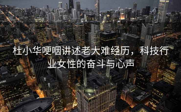 杜小華哽咽講述老大難經歷，科技行業(yè)女性的奮斗與心聲