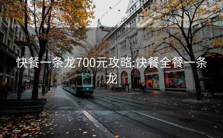 快餐一條龍700元攻略:快餐全餐一條龍