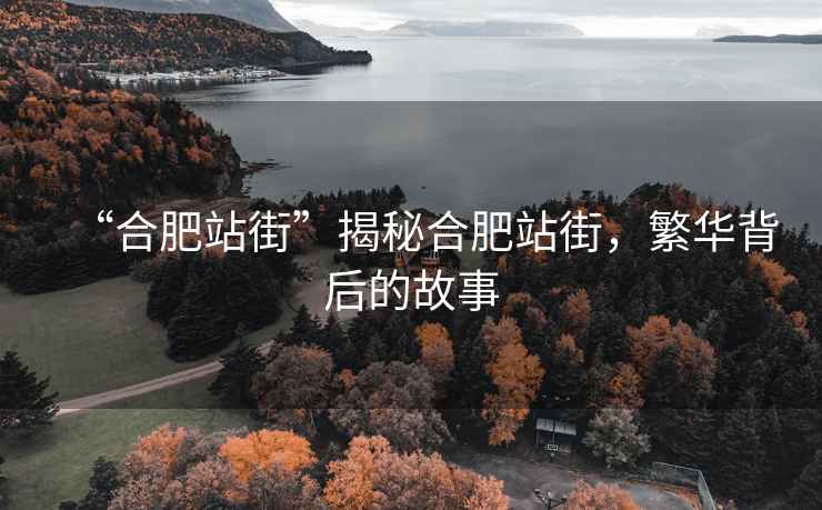 “合肥站街”揭秘合肥站街，繁華背后的故事