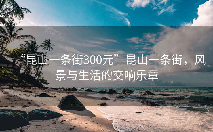 “昆山一條街300元”昆山一條街，風景與生活的交響樂章