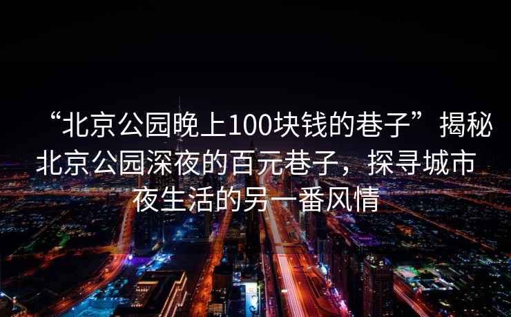 “北京公園晚上100塊錢的巷子”揭秘北京公園深夜的百元巷子，探尋城市夜生活的另一番風情