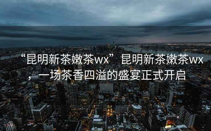 “昆明新茶嫩茶wx”昆明新茶嫩茶wx，一場茶香四溢的盛宴正式開啟