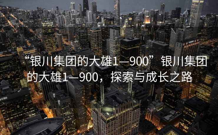 “銀川集團的大雄1—900”銀川集團的大雄1—900，探索與成長之路
