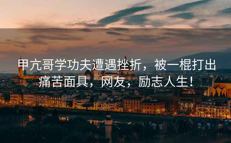 甲亢哥學(xué)功夫遭遇挫折，被一棍打出痛苦面具，網(wǎng)友，勵(lì)志人生！