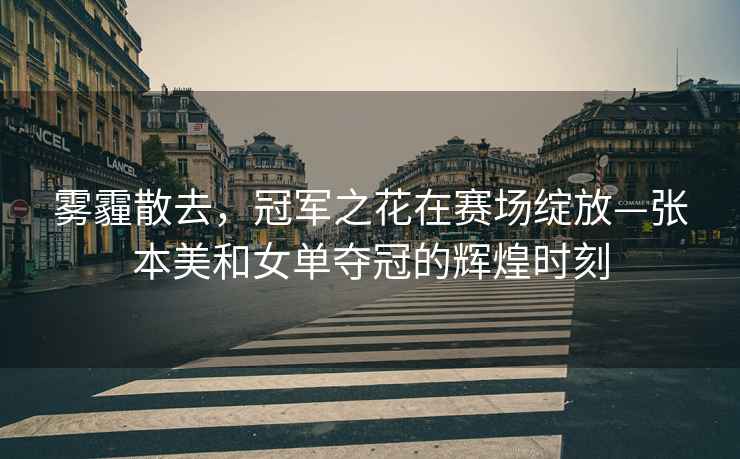 霧霾散去，冠軍之花在賽場綻放—張本美和女單奪冠的輝煌時刻