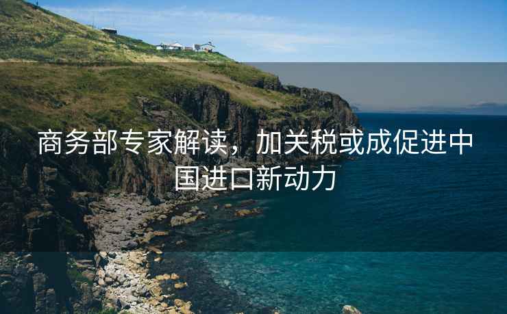 商務部專家解讀，加關稅或成促進中國進口新動力