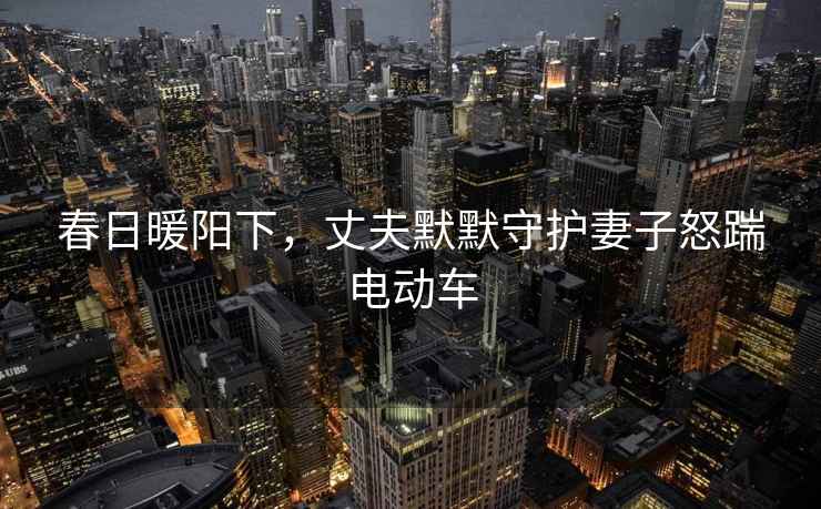 春日暖陽下，丈夫默默守護妻子怒踹電動車