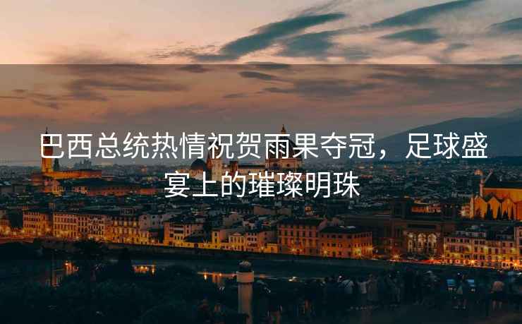 巴西總統熱情祝賀雨果奪冠，足球盛宴上的璀璨明珠