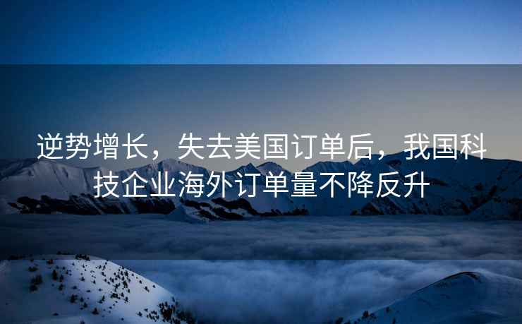 逆勢(shì)增長(zhǎng)，失去美國(guó)訂單后，我國(guó)科技企業(yè)海外訂單量不降反升