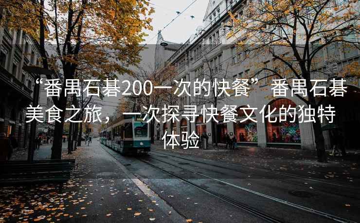 “番禺石碁200一次的快餐”番禺石碁美食之旅，一次探尋快餐文化的獨(dú)特體驗