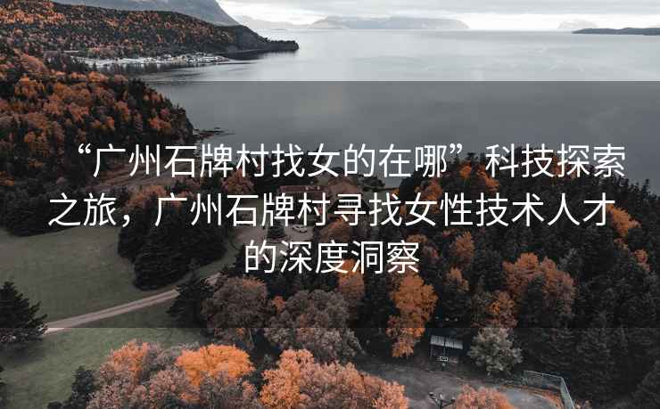 “廣州石牌村找女的在哪”科技探索之旅，廣州石牌村尋找女性技術人才的深度洞察