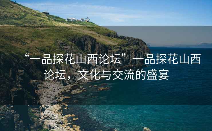 “一品探花山西論壇”一品探花山西論壇，文化與交流的盛宴