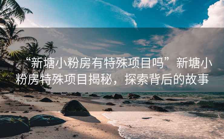 “新塘小粉房有特殊項目嗎”新塘小粉房特殊項目揭秘，探索背后的故事